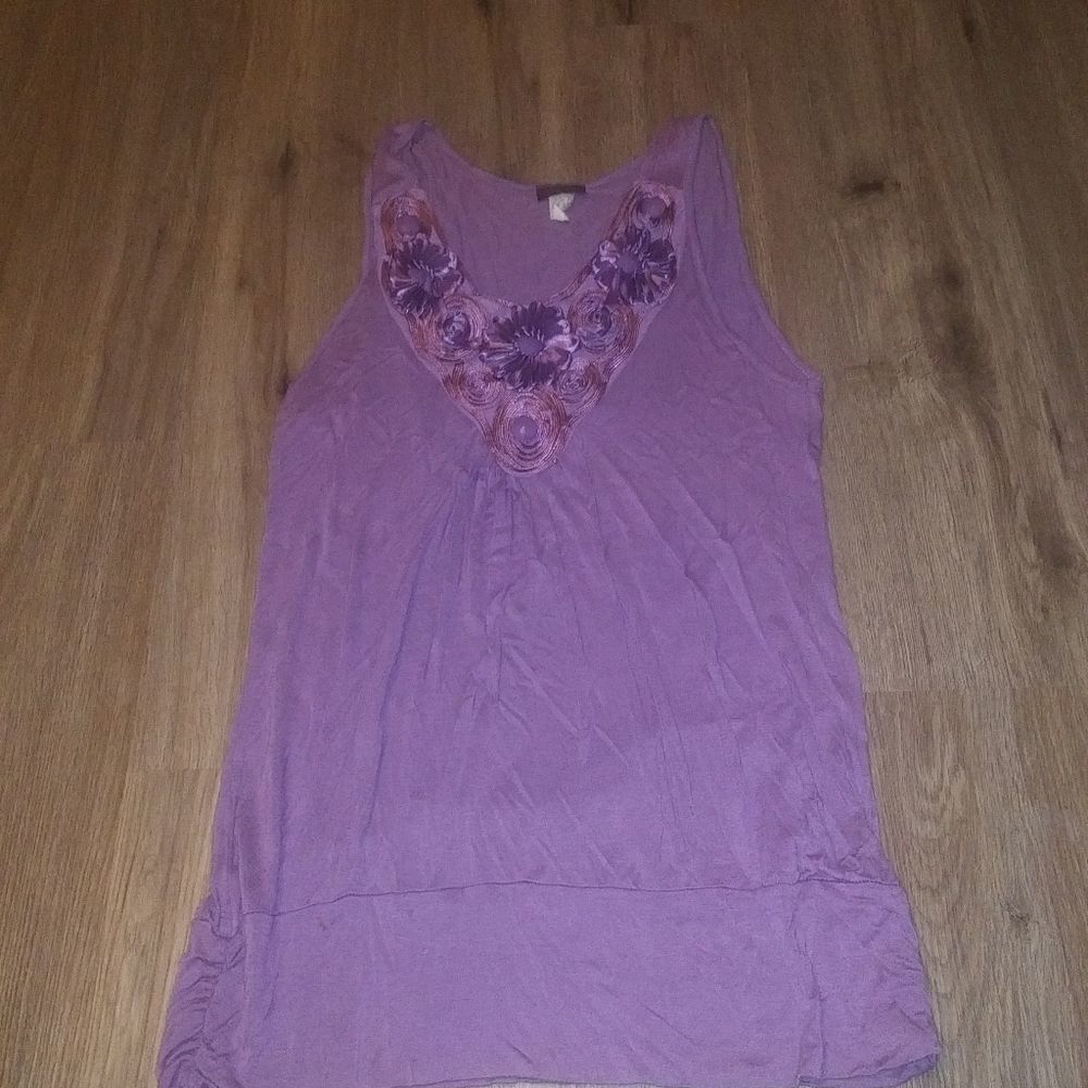 🐮 🐄 Purple Petals Blouse